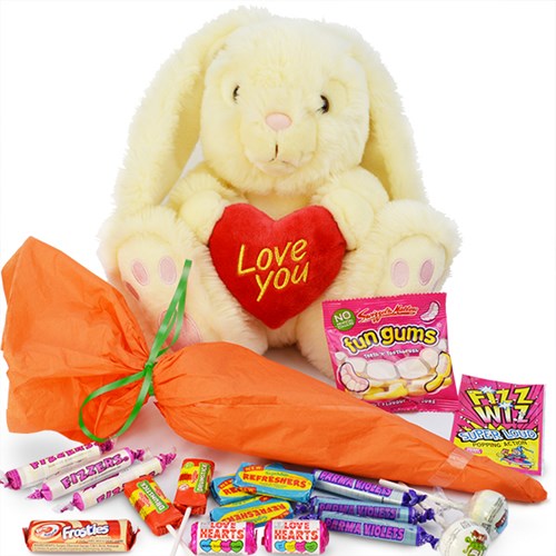 Love You Bunny with Sweet Bouquet